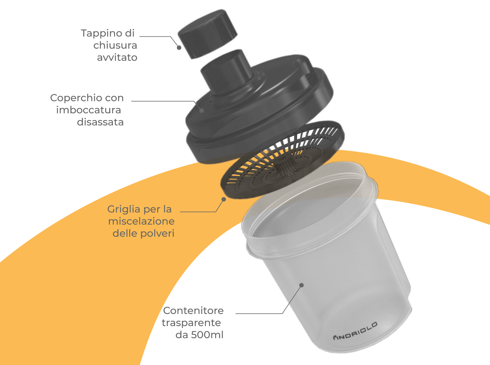 shaker personalizzabile andriolo
